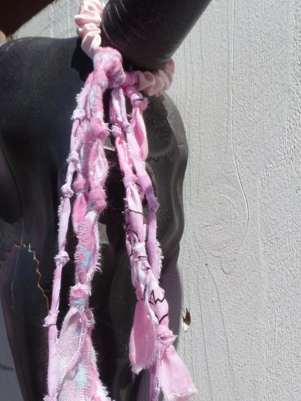 Hand Crafted Hair Tie Swag (1) COTTON CANDY